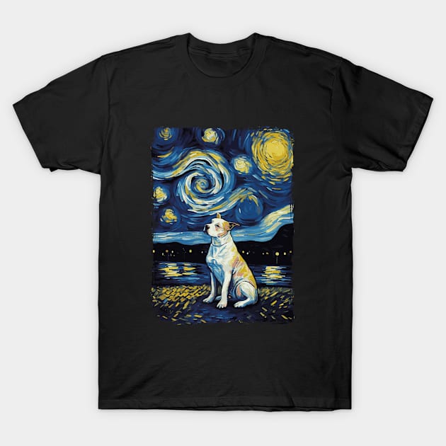 Pitbull Starry Night T-Shirt by favoriteshirt